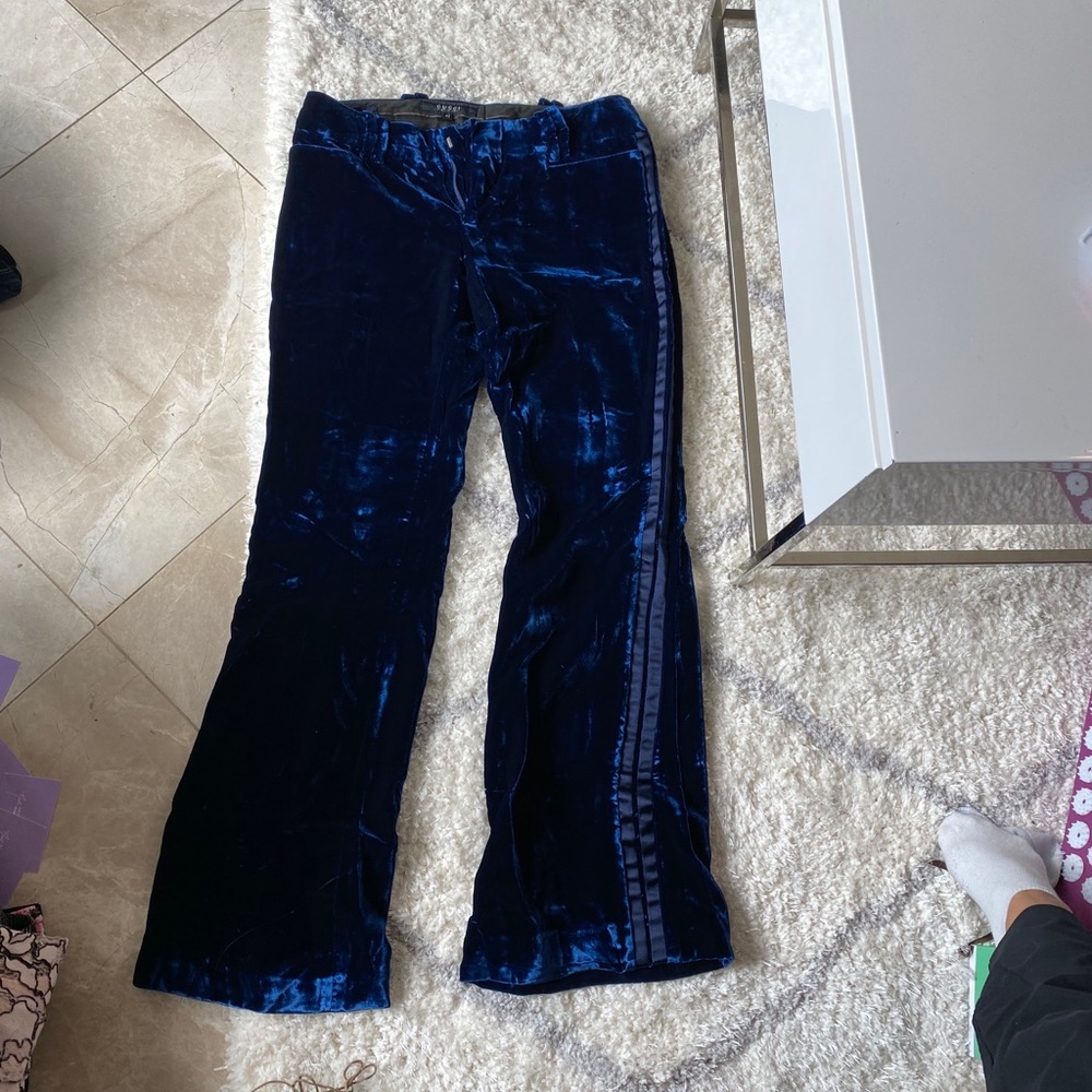Crushed blue velvet Gucci pants Euro 40